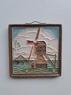 Porceleyne Fles Delft Cloisonne tegel "molen aan meer", Ophalen of Verzenden