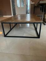 Te koop industriele Houten salontafel, Huis en Inrichting, Tafels | Salontafels, Ophalen, Gebruikt, 200 cm of meer, 50 tot 100 cm