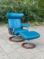 Stressless relax fauteuil met voetenbank, Ophalen of Verzenden, Zo goed als nieuw, Minder dan 75 cm, 50 tot 75 cm