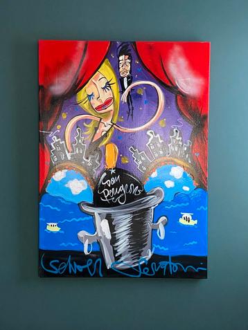 Uniek schilderij van Selwyn Senatori 140 x 100 cm beschikbaar voor biedingen