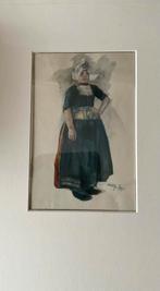 Volendams meisje Matthijs Hagen, Antiek en Kunst, Kunst | Litho's en Zeefdrukken, Ophalen of Verzenden