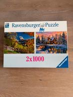 Ravensburger Landschap Puzzel 2 x 1000 stukjes, Ophalen of Verzenden, 500 t/m 1500 stukjes, Zo goed als nieuw, Legpuzzel