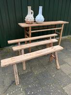 Oude houten bankjes, Antiek en Kunst, Ophalen