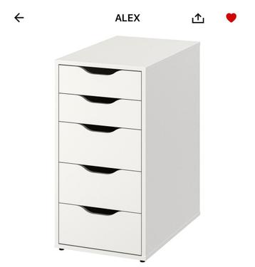 Gezocht! Alex ladeblok wit!