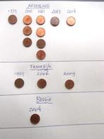 Munten 1 Euro Cent Ned-Frankrijk-België-Duitsland-Oostenrijk, Verzenden, Setje