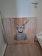Hert met bril print, Ophalen of Verzenden, Zo goed als nieuw, Print, Minder dan 50 cm