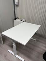 Verstelbaar zit-sta bureau – Wit, 120x80 cm – In topstaat!, Ophalen, In hoogte verstelbaar, Zo goed als nieuw, Bureau