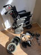 Degelijke opvouwbare rolstoel (+extra onderdelen), Diversen, Ophalen of Verzenden, Inklapbaar, Gebruikt, Duwrolstoel