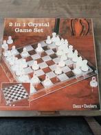 Schaak dam spel - 2 in 1 Crystal Game set Chess + Checkers, Een of twee spelers, Ophalen of Verzenden, Zo goed als nieuw