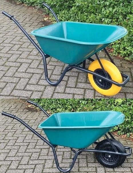 Kruiwagen met kunststof bak luchtband of antilekband NIEUW, Tuin en Terras, Kruiwagens, Nieuw, Handmatig, Eenwielig, Ophalen