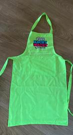 Zelfgemaakte groen schort met tekst, Kleding | Heren, Carnavalskleding en Feestkleding, Carnaval, Maat 56/58 (XL), Ophalen of Verzenden