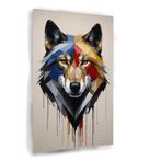 Portret wolf canvas 40x60cm - 18mm., Minder dan 50 cm, Nieuw, Print, 50 tot 75 cm