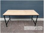 Bureau zwarte steigerbuis in eiken! NIEUW!, Huis en Inrichting, Bureaus, Info@hout-art.nl, Nieuw, Ophalen of Verzenden, Hoeves 3