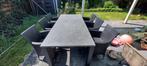 Tuinset: granieten tafel + 6 stoelen, Overige materialen, Tuinset, 6 zitplaatsen, Eettafel