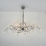 Plafondlamp chroom van Willemse verlichting, Huis en Inrichting, Lampen | Plafondlampen, Ophalen, Gebruikt, Glas, Vintage