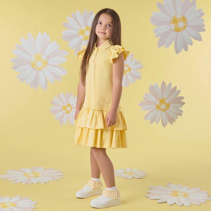 A'dee Lemon Cairo Dress 98 / 104 / 116 / 122, Kinderen en Baby's, Kinderkleding | Maat 122, Nieuw, Meisje, Jurk of Rok, Ophalen of Verzenden