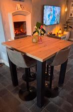 Bartafel met eikenhouten kunststof blad, 4cm, Ophalen, Zo goed als nieuw