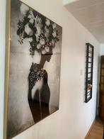 Coco maison schilderij plexiglas vrouw met bloemen, Antiek en Kunst, Kunst | Schilderijen | Modern, Ophalen
