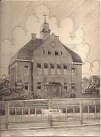 Bedum Gemeentehuis Pentekening Sievers 50/60er jaren, Ophalen of Verzenden