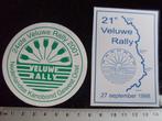 2x sticker 21e 24ste veluwe rally 1998 2001 kanobond kano, Verzenden, Zo goed als nieuw, Sport