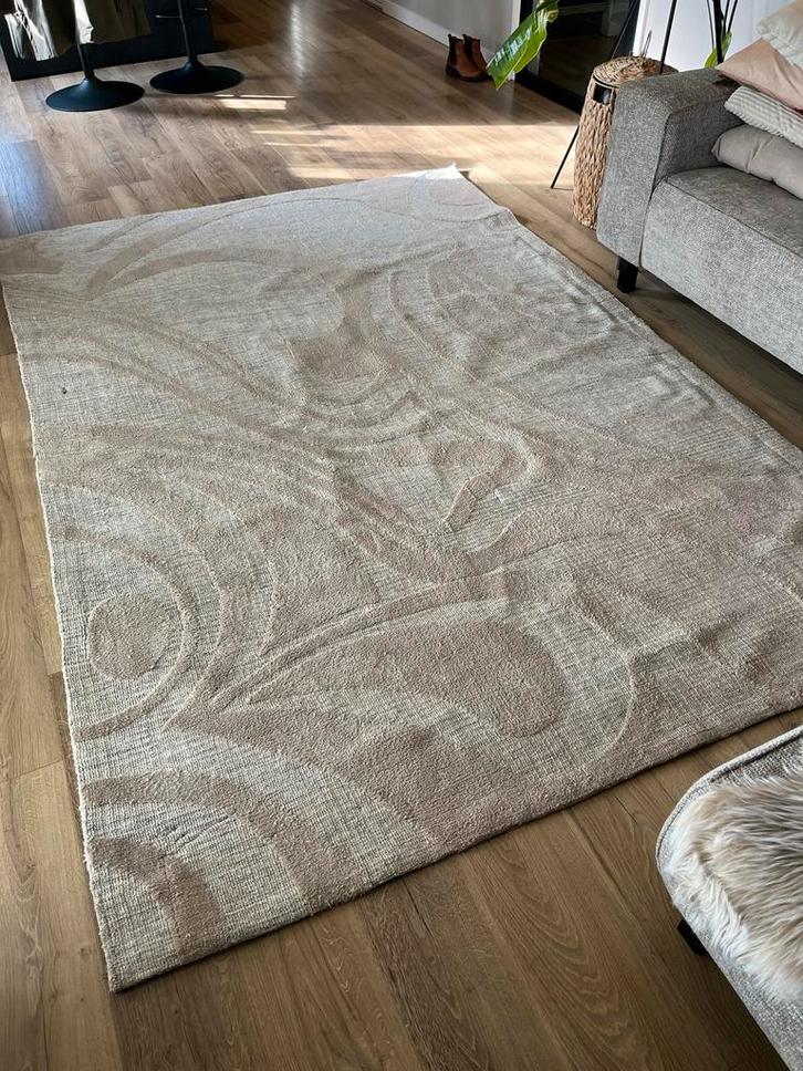 Vloerkleed +/- 280x120 cm - beige, Huis en Inrichting, Stoffering | Tapijten en Kleden, Gebruikt, 100 tot 150 cm, 200 cm of meer