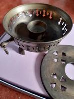 Vintage Bronzen/koperen warmhouder/theelicht., Gebruikt, Ophalen of Verzenden, Kaars, Minder dan 25 cm