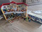 School met schoolbus van playmobil, Kinderen en Baby's, Complete set, Ophalen of Verzenden, Zo goed als nieuw