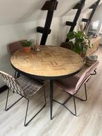 Ronde tafel, Huis en Inrichting, Tafels | Eettafels, Ophalen, Rond, Zo goed als nieuw, Vier personen