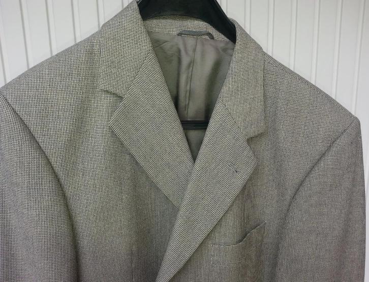 colbert Tailor & Son grijs/geel/blauw dessin mt 52, Kleding | Heren, Kostuums en Colberts, Zo goed als nieuw, Maat 52/54 (L), Blauw