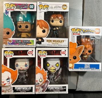 Funko poppen x5 beschikbaar voor biedingen