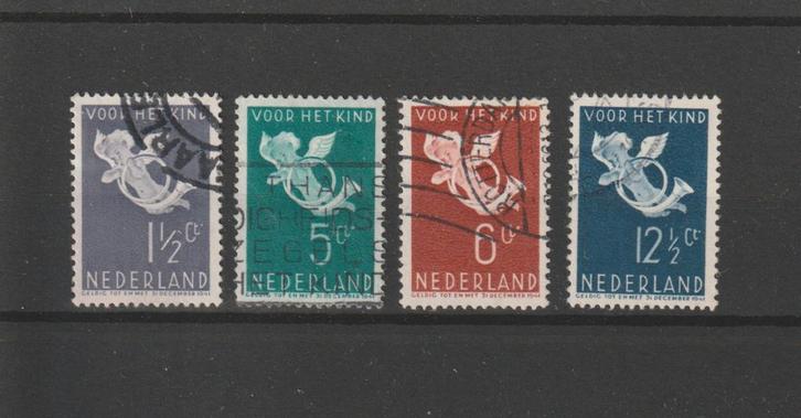 Nederland 1936, NVPH 289 t/m 292, Gestempeld., Postzegels en Munten, Postzegels | Nederland, Gestempeld, T/m 1940, Verzenden