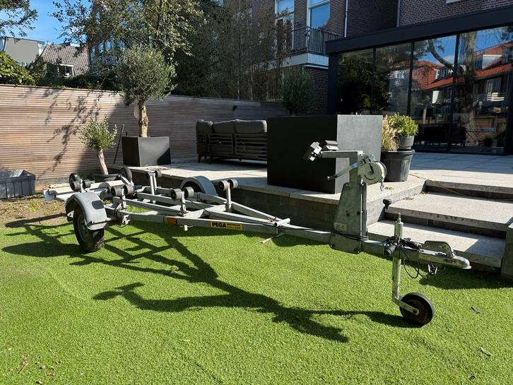 Boottrailer - Pega Holland, Watersport en Boten, Boottrailers, Gebruikt, Overige typen, Minder dan 1500 kg, Minder dan 6 meter