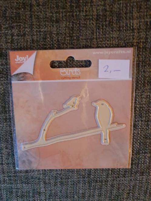 Stansmal vogels op tak, Joy Crafts, NIEUW, Hobby en Vrije tijd, Kaarten | Zelf maken, Nieuw, Pons of Mal, Dieren, Ophalen of Verzenden