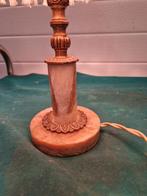 tafellamp messing marmer en geborduurde kap, Ophalen of Verzenden, 'T Olde Gre-j, Info@toldegrej.nl, Endepoelstraat 20f Didam
