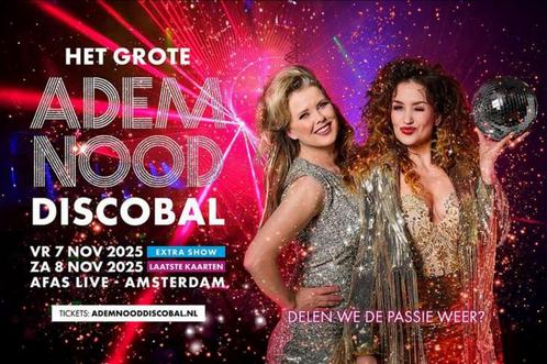 6 x Het grote ademnood discobal (€35 p kaart), Tickets en Kaartjes, Concerten | Pop, Drie personen of meer, November