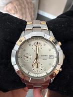Seiko dameshorloge zilver/goud met diamantjes, Sieraden, Tassen en Uiterlijk, Horloges | Heren, Gebruikt, Polshorloge, Ophalen of Verzenden