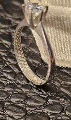 Prachtige wit 14k gouden ring, Wit, Nieuw, Ophalen of Verzenden, Kleiner dan 17