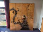 Antiek Oosters kamerscherm, Huis en Inrichting, Woonaccessoires | Kamerschermen, Ophalen, Gebruikt