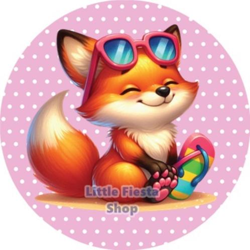LF4028 icing frosting vosje 20cm eetbare taart plaat print, Hobby en Vrije tijd, Taarten en Cupcakes maken, Nieuw, Versiering