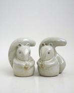 Vintage 60s 70s eekhoorn eekhoorntjes beeldje keramiek x2, Ophalen, Zo goed als nieuw, Dier