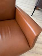 Prominent verstelbaar relaxstoel van echt leer congac kleur, Huis en Inrichting, Fauteuils, Ophalen, Minder dan 75 cm, Leer, Zo goed als nieuw