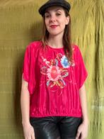 Vintage top / shirt - roze - bloemenprint - jaren 90, Kleding | Dames, Hg, Ophalen of Verzenden, Roze, 1073BK