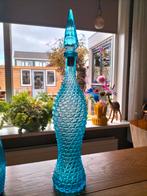 Empoli blauwe glazen karaf met stop, Antiek en Kunst, Antiek | Glas en Kristal, Ophalen