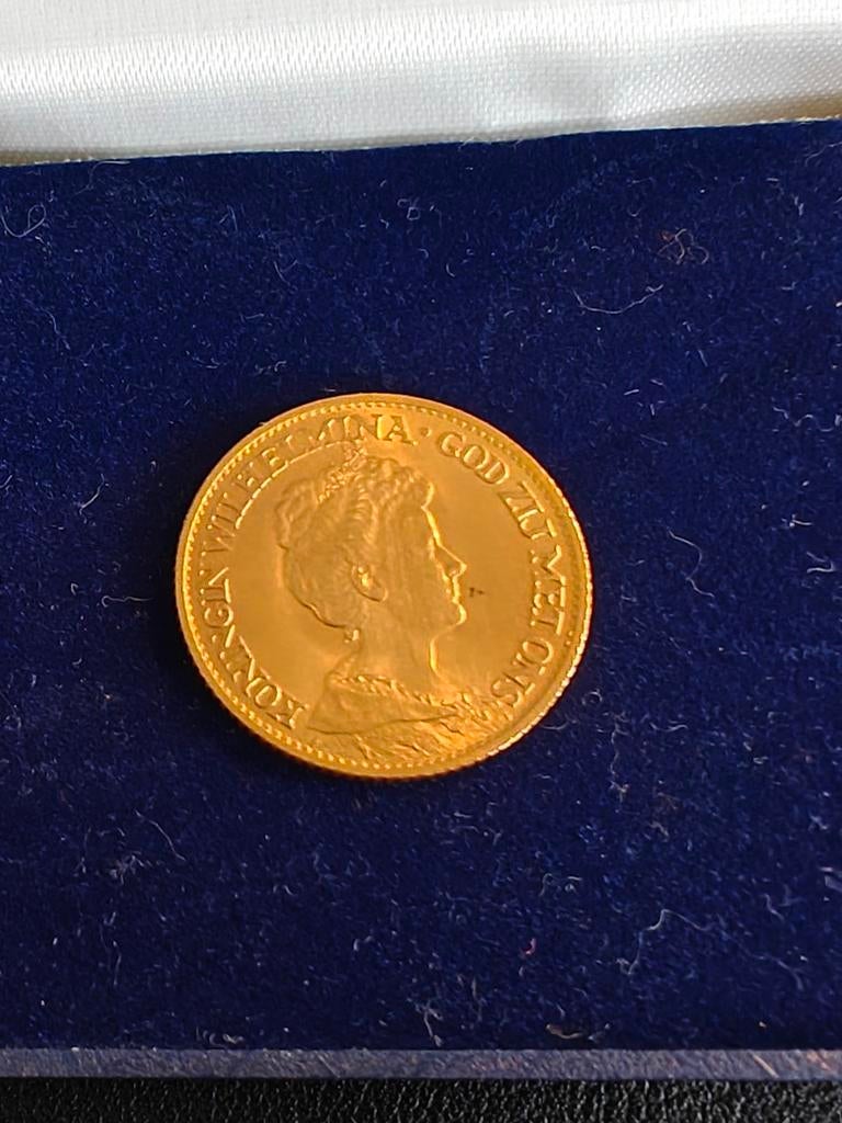 Gouden Tientje 1913, Postzegels en Munten, Munten | Nederland, Losse munt, 10 gulden, Koningin Wilhelmina, Goud, Ophalen of Verzenden