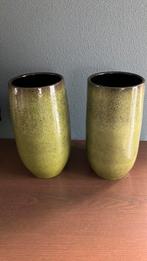 2 hoge bloempotten, Tuin en Terras, Ophalen, Gebruikt, Rond, Minder dan 25 cm