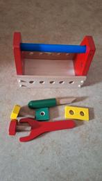 Houten gereedschap's kistje met gereedschap, Ophalen of Verzenden, Zo goed als nieuw