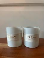 2x H&M Windlicht Wit - 7,5cm, Overige materialen, Wit, Ophalen of Verzenden, Zo goed als nieuw