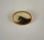 Mooie gave unieke handwerk belvetro broche, Ophalen of Verzenden