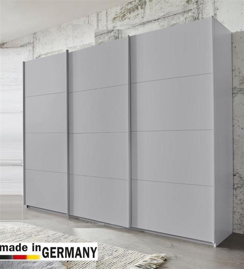 Schuifdeur kledingkast XL 3 deuren Zijdegrijs-wit-antraciet, Huis en Inrichting, Kasten | Kledingkasten, Nieuw, 200 cm of meer