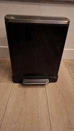 Eko duo prullenbak rvs/ zwart, 40 liter of meer, Ophalen, Zo goed als nieuw, Minder dan 50 cm